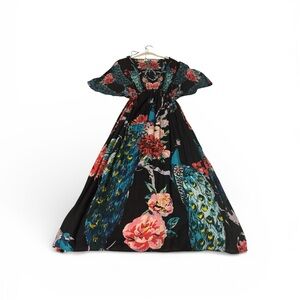 NWT Cost Plus World Market Floral Dress with Red and Pink Accents size S/M